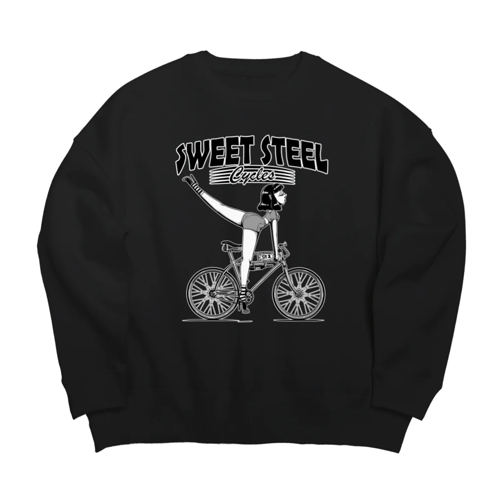 nidan-illustrationの"SWEET STEEL Cycles" #1 Big Crew Neck Sweatshirt