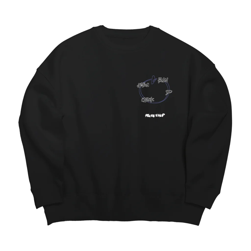 KEROSENEAID_Recordsのsecond crew aid Big Crew Neck Sweatshirt