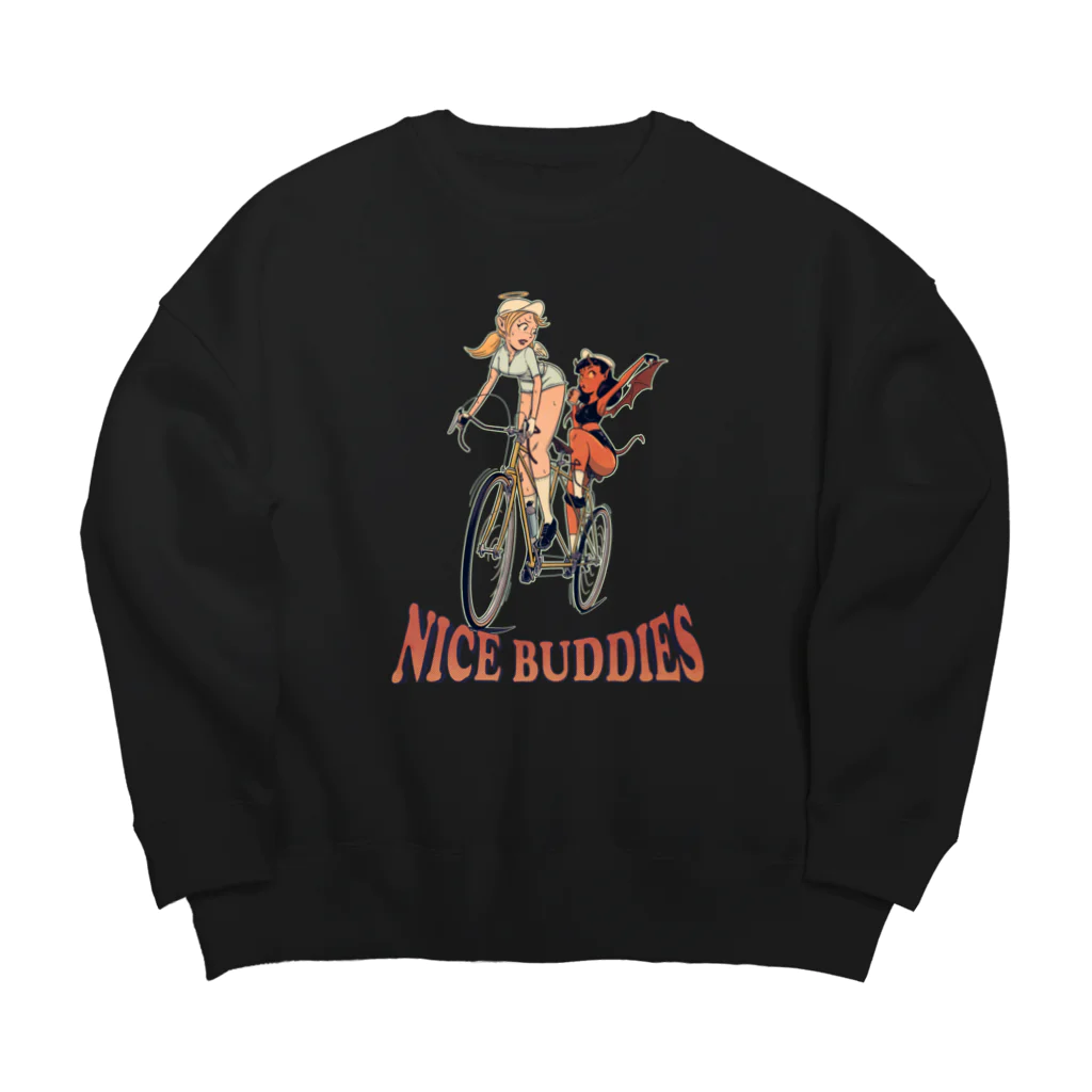 nidan-illustrationの"NICE BUDDIES" Big Crew Neck Sweatshirt