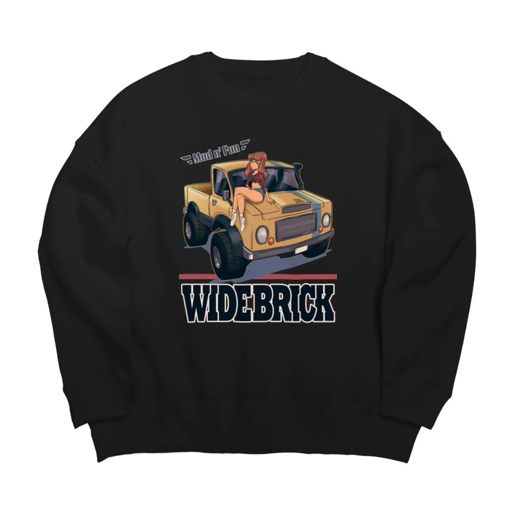 nidan-illustrationの"WIDE BRICK" Big Crew Neck Sweatshirt