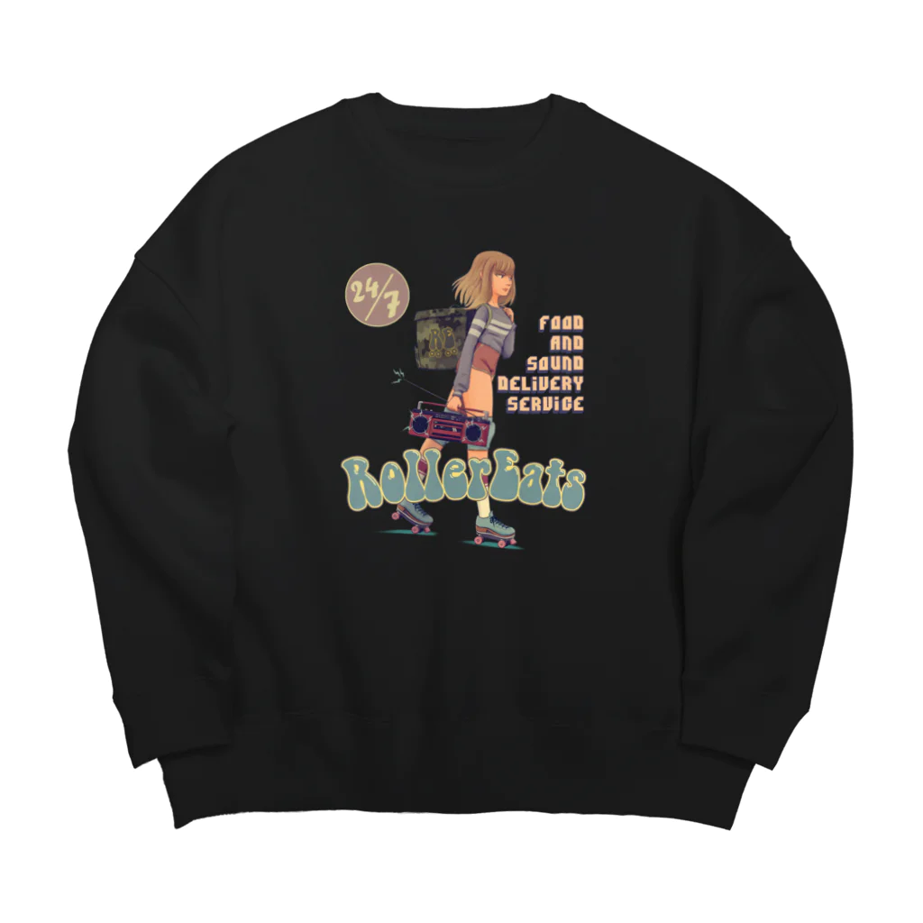 nidan-illustrationの"ROLLER EATS" Big Crew Neck Sweatshirt