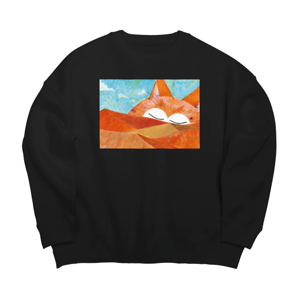 Sunny the catのSunny over the desert Big Crew Neck Sweatshirt