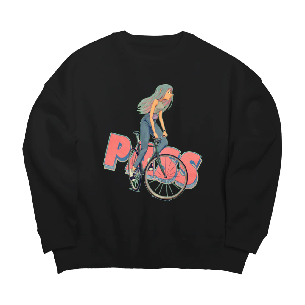 nidan-illustrationの"PASS" Big Crew Neck Sweatshirt