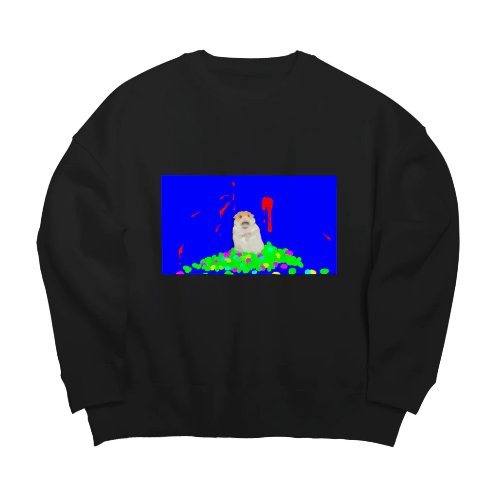 さつき屋のびっくりはむ Big Crew Neck Sweatshirt