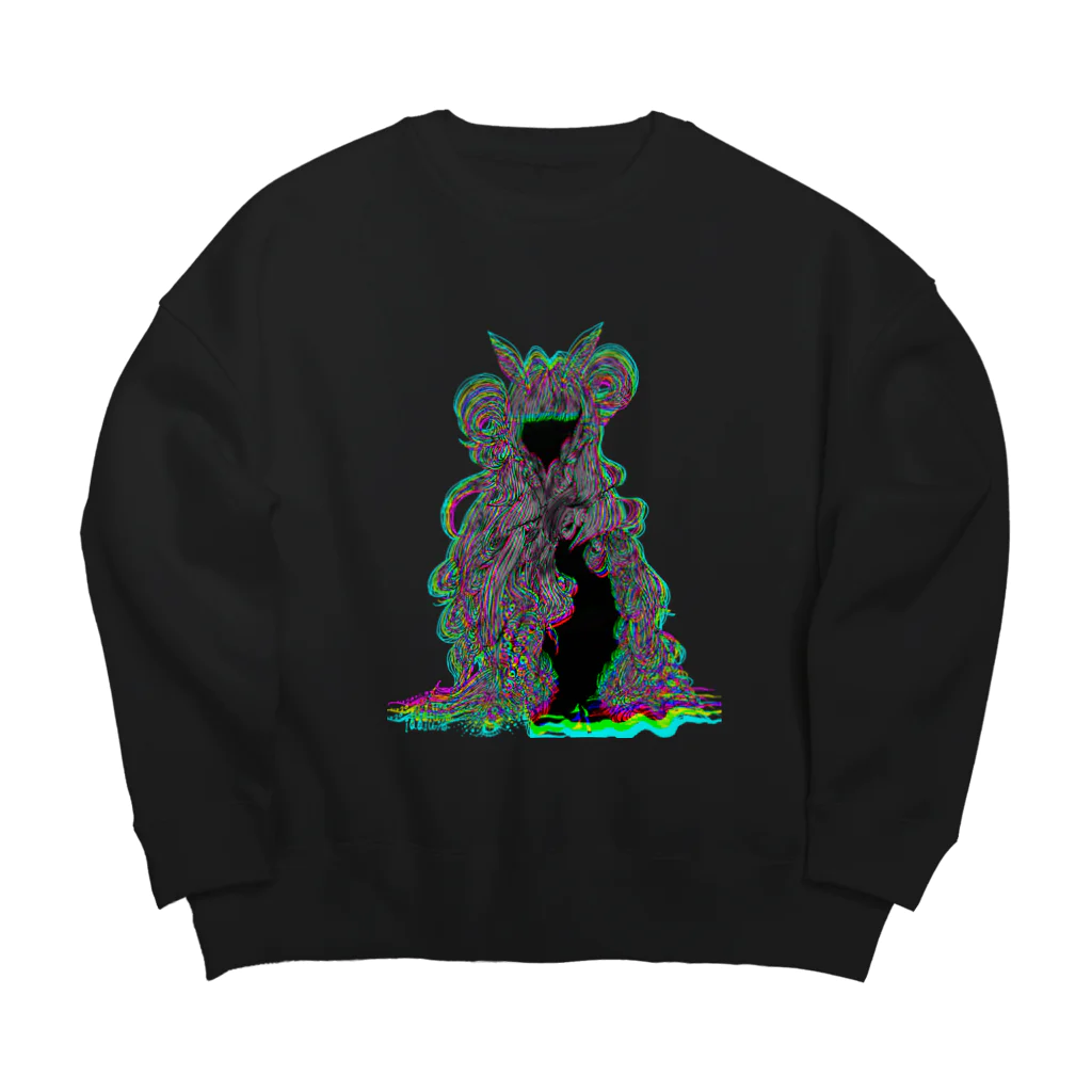 iaaiu‰の頑戯魔離あなめちん Big Crew Neck Sweatshirt