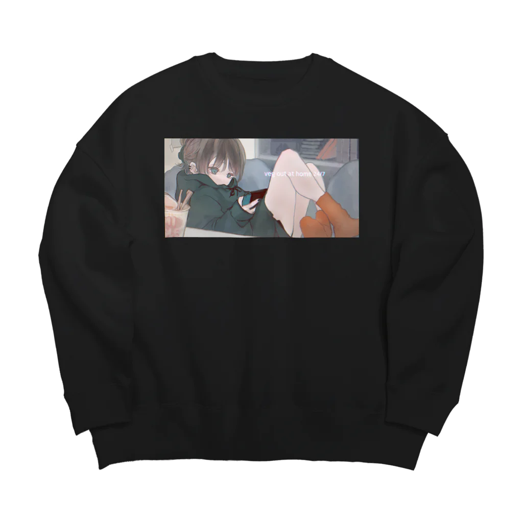 くろギャルの秋のチル日和 Big Crew Neck Sweatshirt