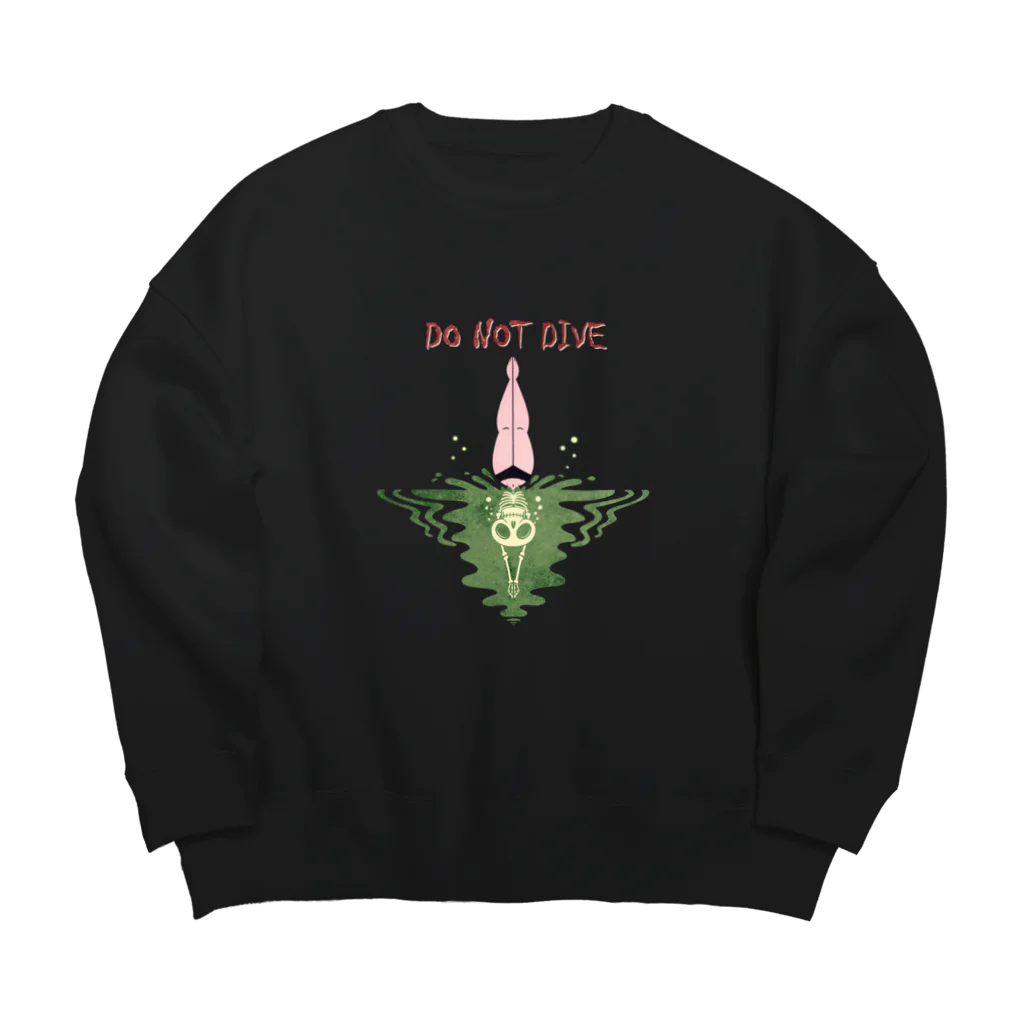 nidan-illustrationの"DO NOT DIVE" Big Crew Neck Sweatshirt