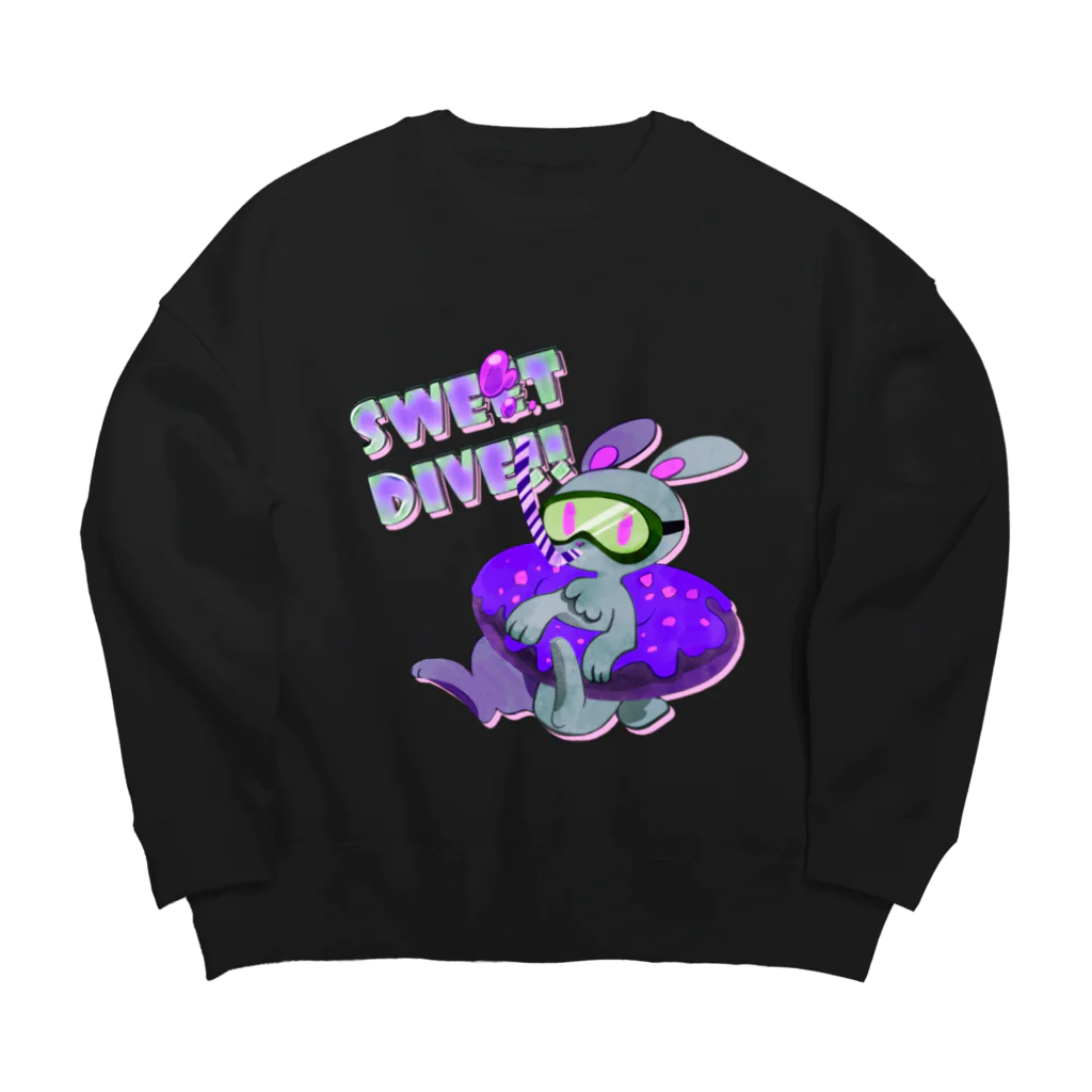 采屋のSWEET DIVE!! purple 루즈핏 맨투맨