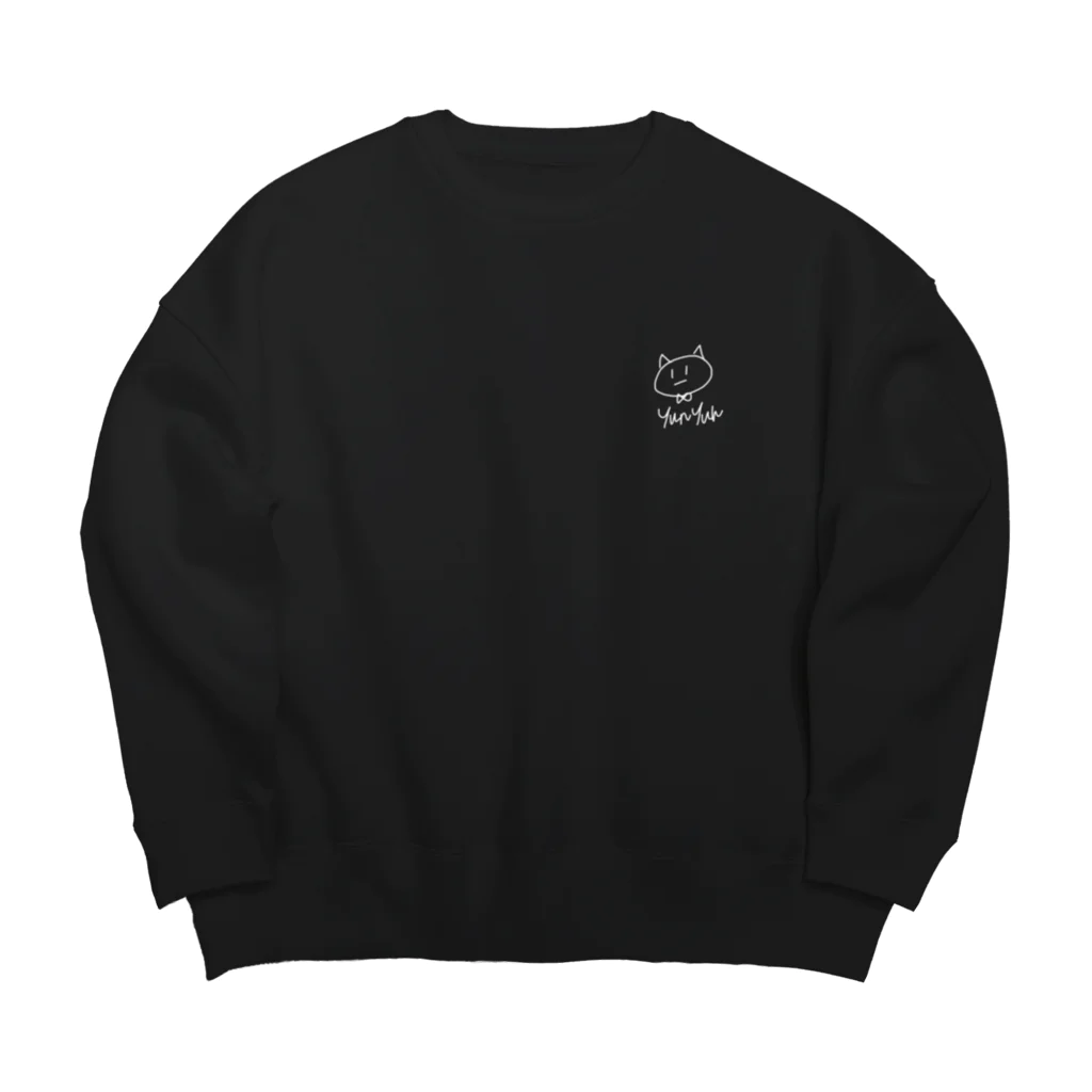 yunyuhのシンプルねこ Big Crew Neck Sweatshirt