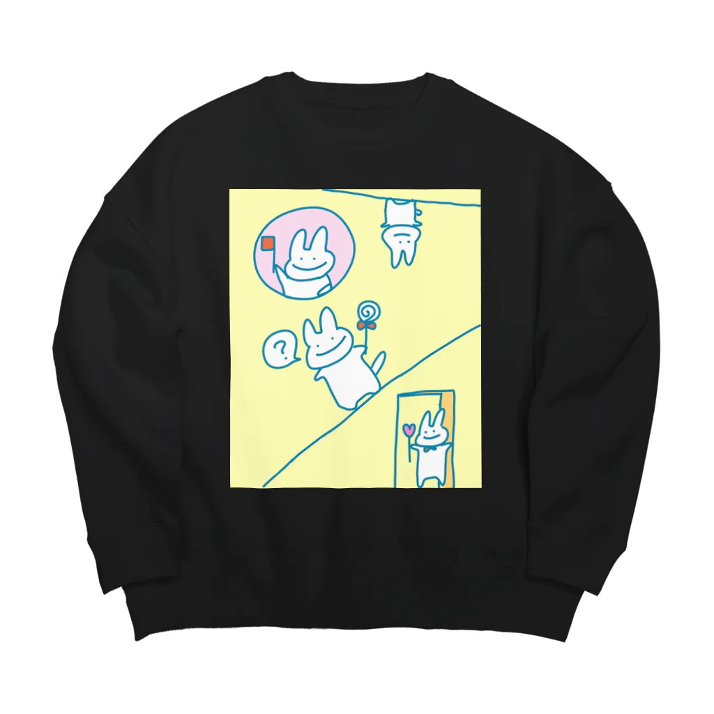 🐈ねこうさぎ🐇のいろんな所からねこうさぎ Big Crew Neck Sweatshirt