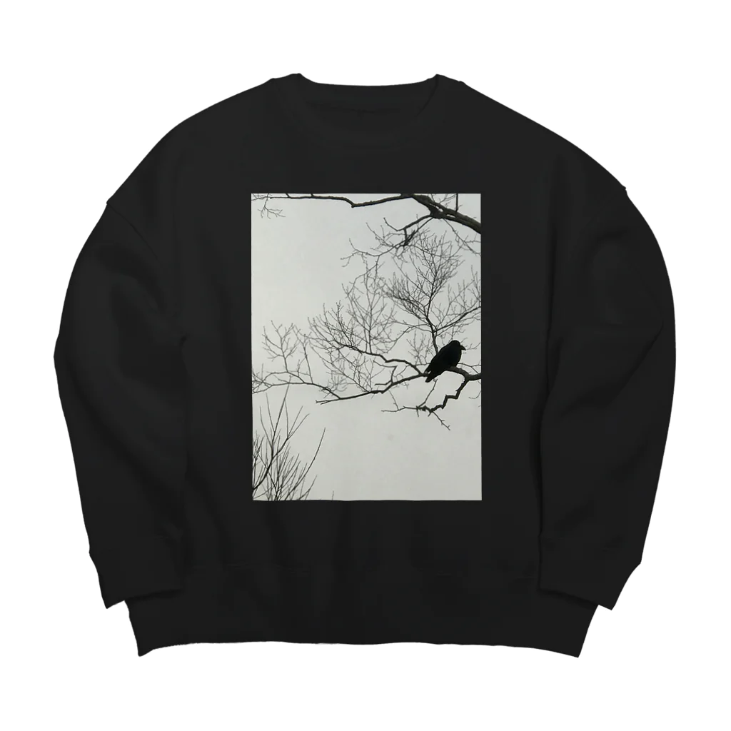 空屋　sorayakusakaの202012300958002　寒烏 Big Crew Neck Sweatshirt