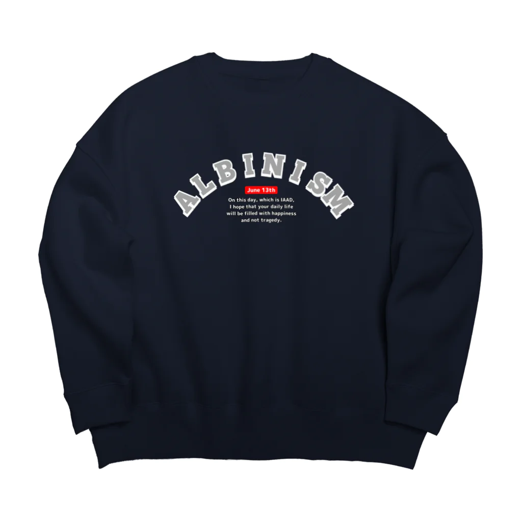 粕谷幸司 as アルビノの日本人の6月13日のアルビニズム Big Crew Neck Sweatshirt