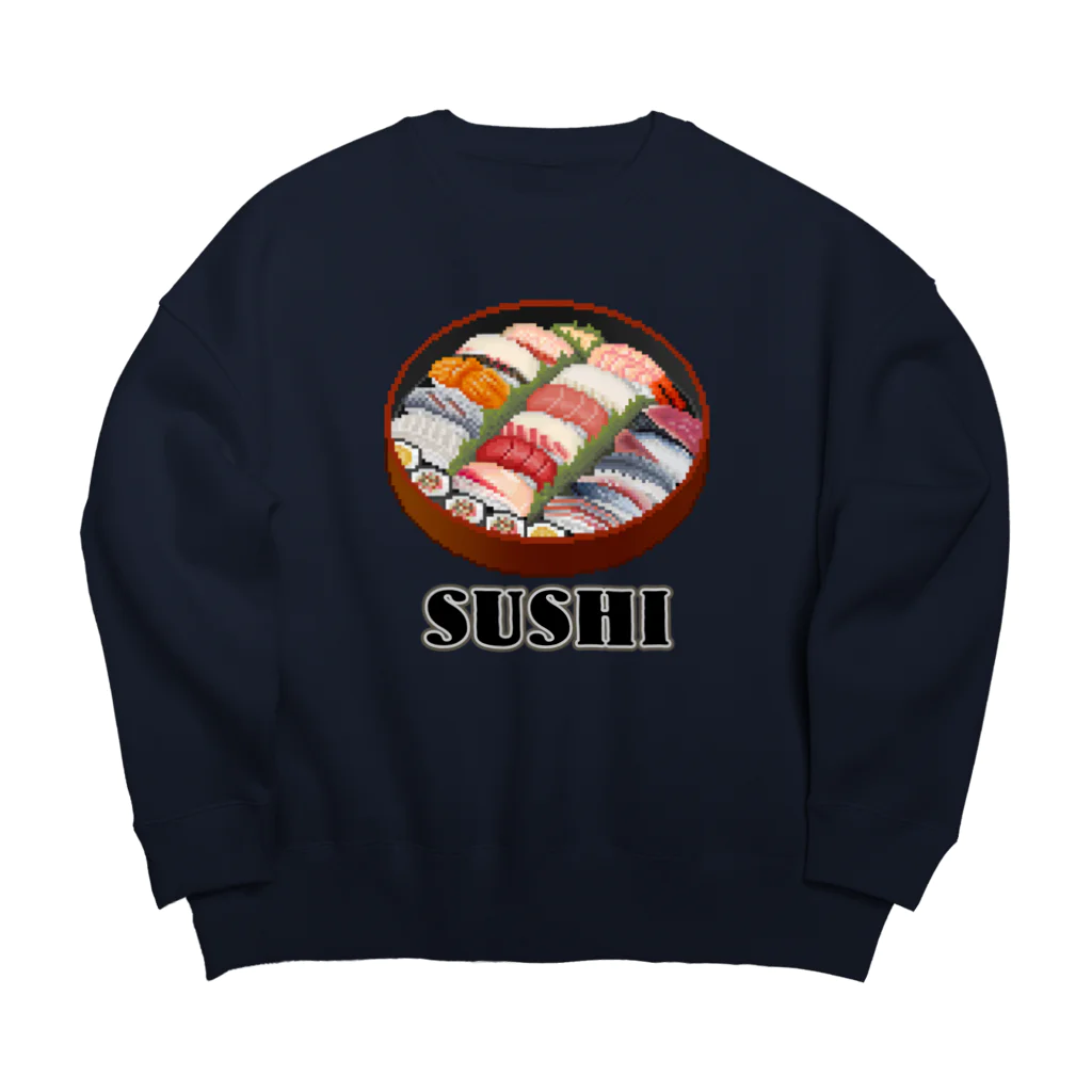 猫と釣り人のSUSHI_2R Big Crew Neck Sweatshirt