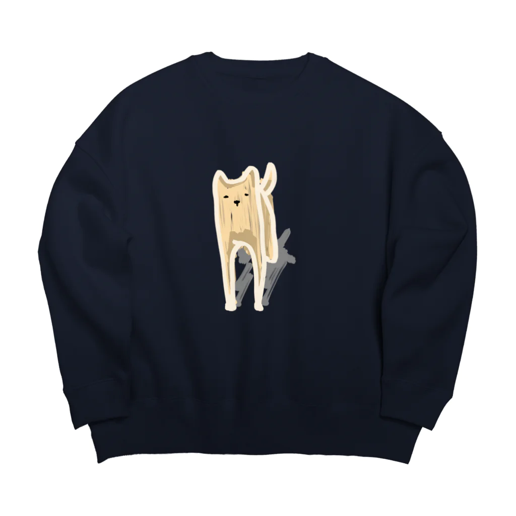 mendakoshopのほそい犬 Big Crew Neck Sweatshirt