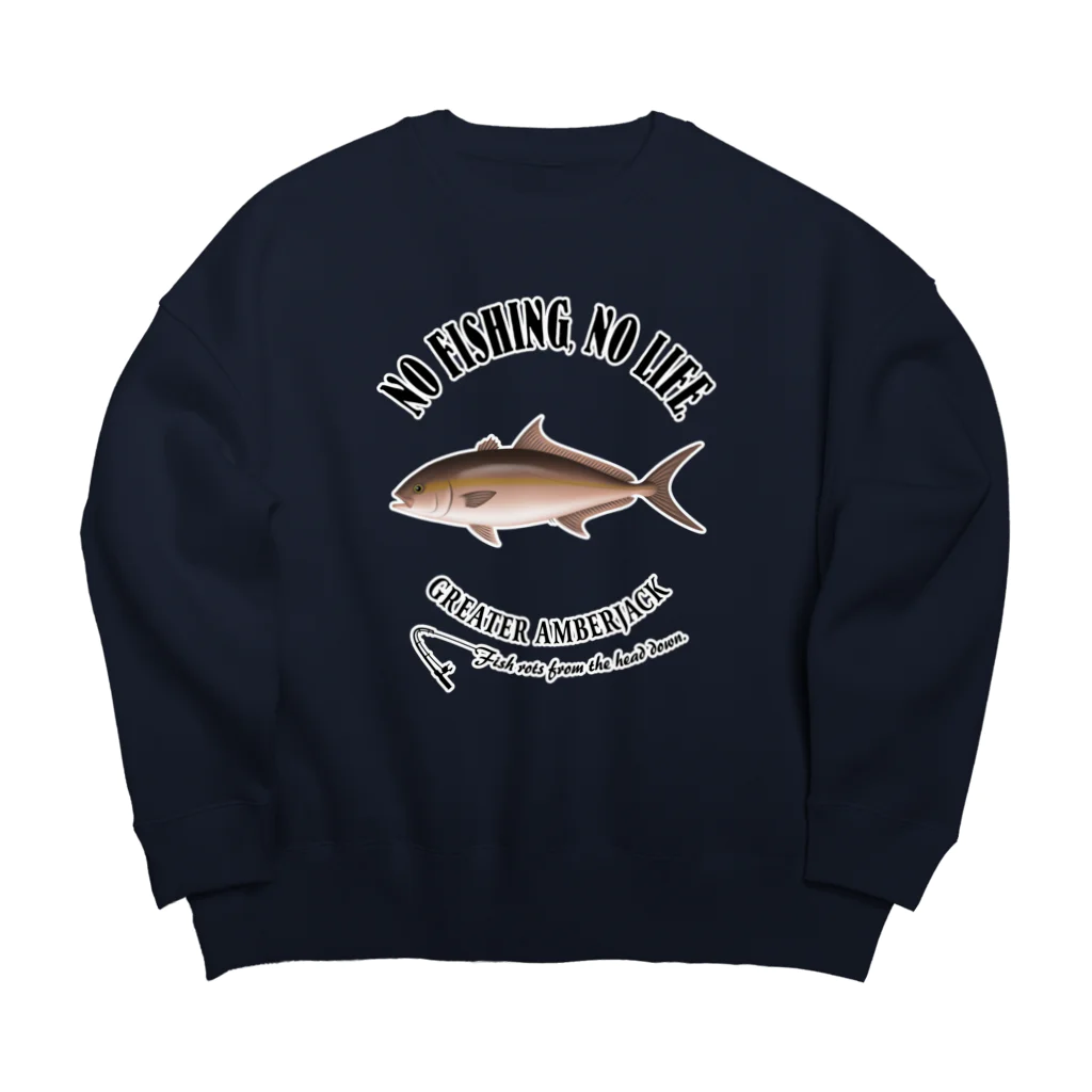 猫と釣り人のKAMPACHI_EB_2CW Big Crew Neck Sweatshirt