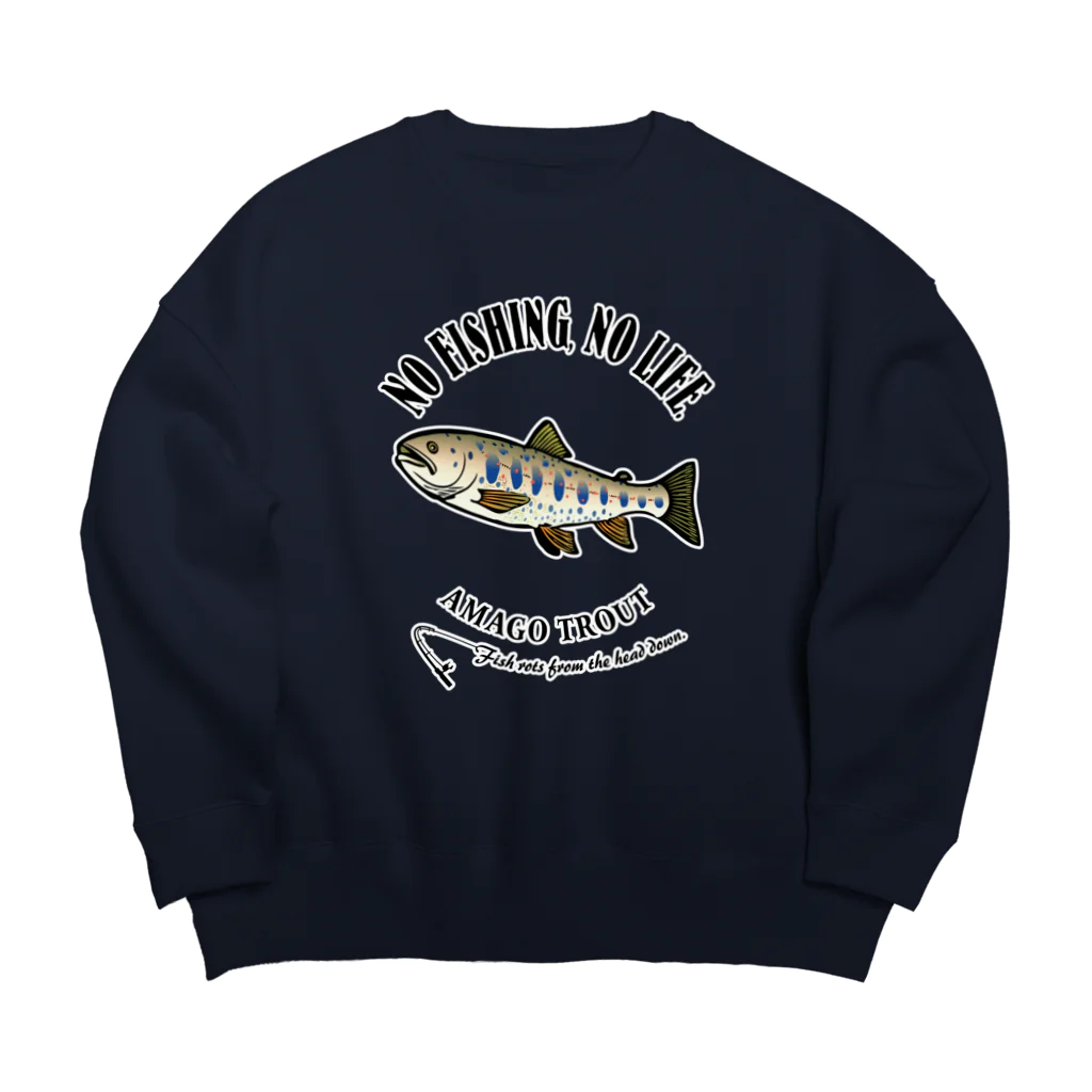 猫と釣り人のAMAGO_EB_1CW Big Crew Neck Sweatshirt