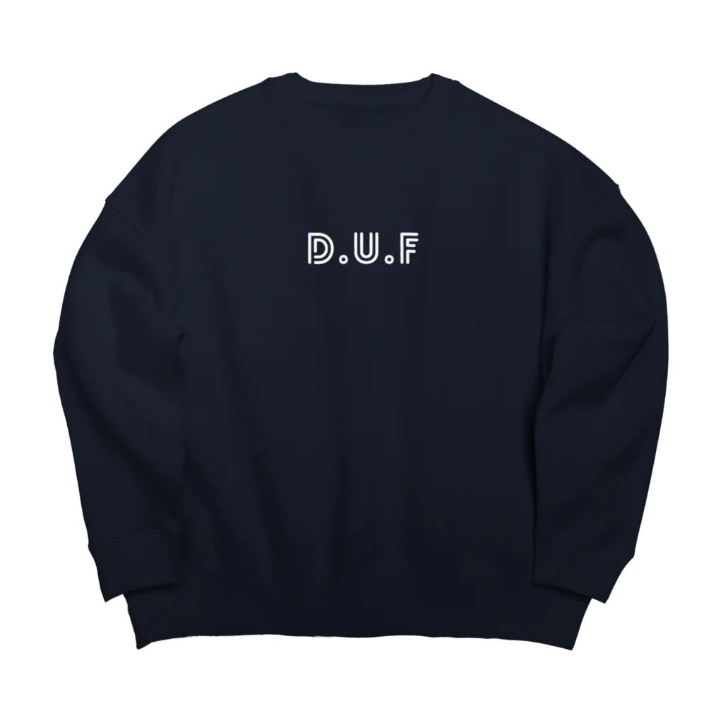 D.U.F STOREのDUFロゴ（白） Big Crew Neck Sweatshirt