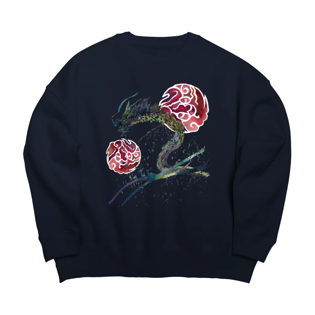 WAMI ARTの赤八雲昇るタツ(竜) Big Crew Neck Sweatshirt