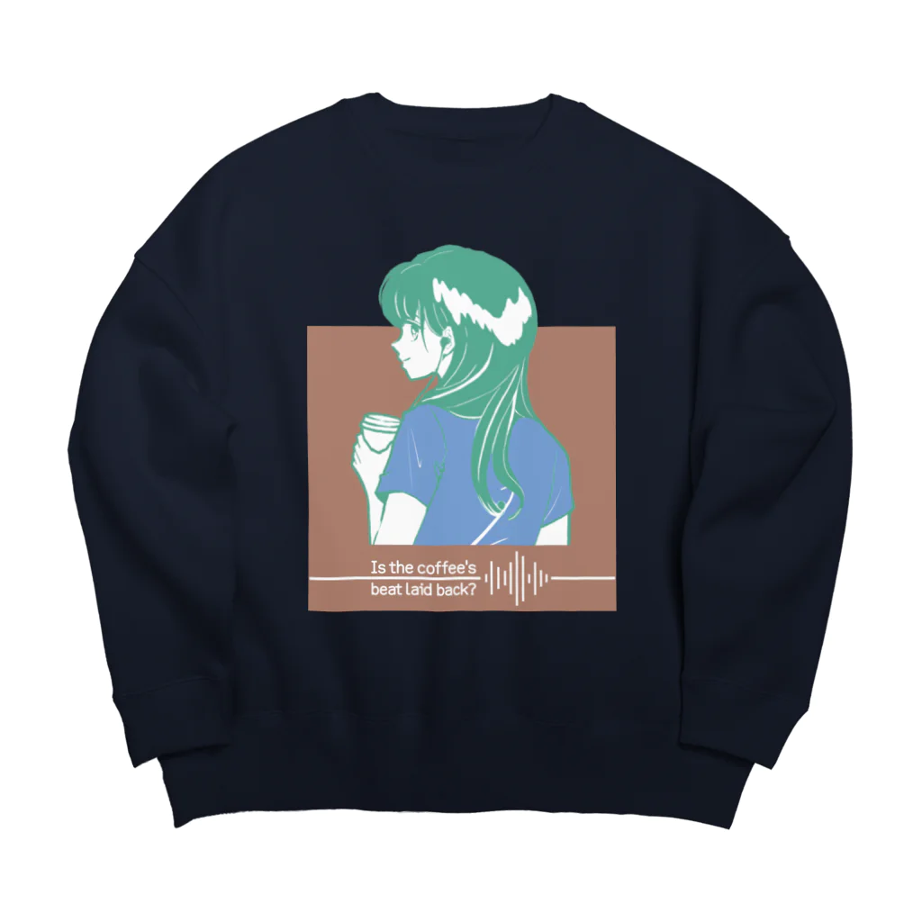 Coffee Beat Your HeartのCoffee Beat Sweat[Green] Big Crew Neck Sweatshirt