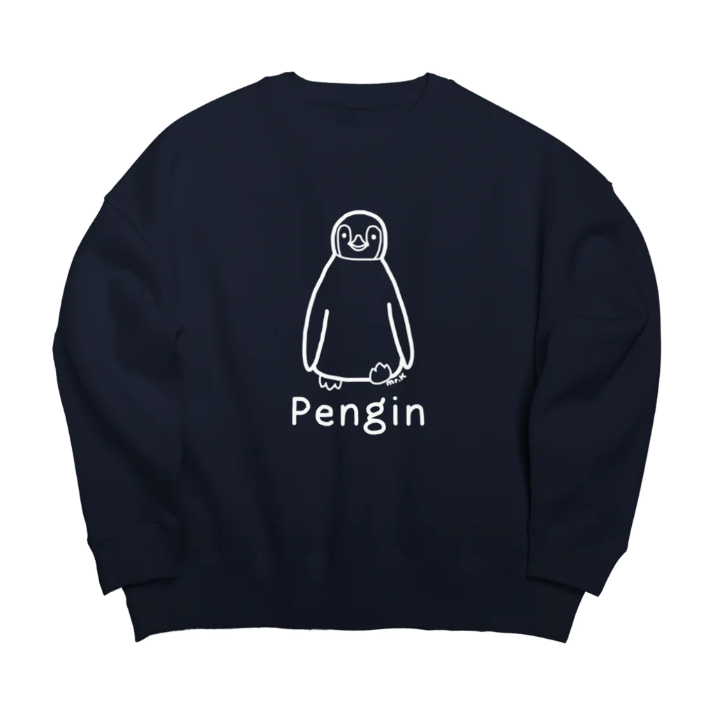 MrKShirtsのPengin (ペンギン) 白デザイン ビッグシルエットスウェット