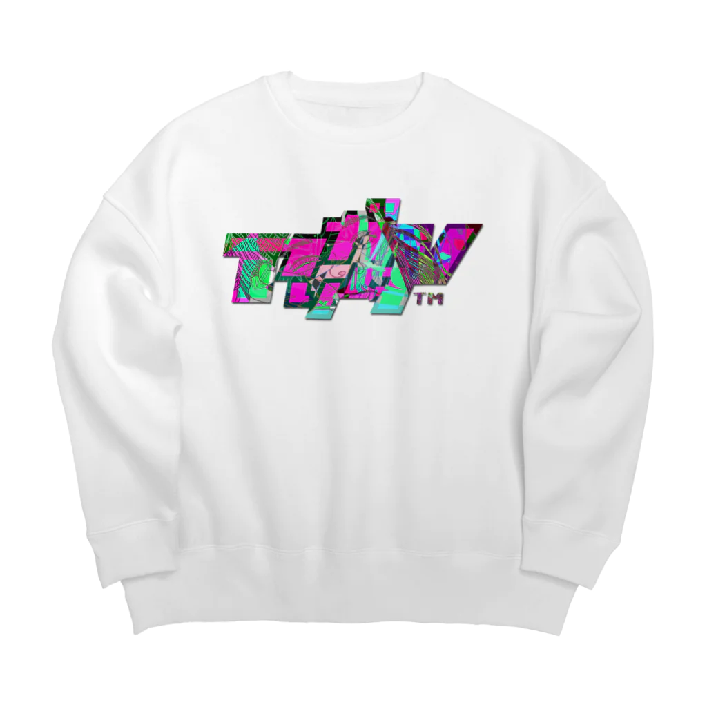 VRIGVTVSHI のアリガタシ™ NEON WHITE Big Crew Neck Sweatshirt