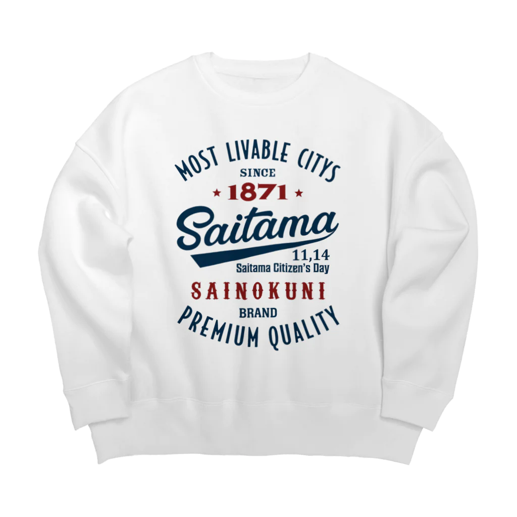 kg_shopのSaitama -Vintage- (淡色Tシャツ専用) Big Crew Neck Sweatshirt