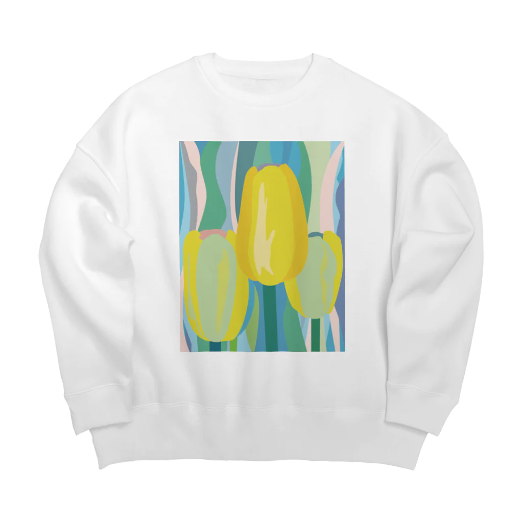 Wonder Bird Forestのチューリップ Big Crew Neck Sweatshirt