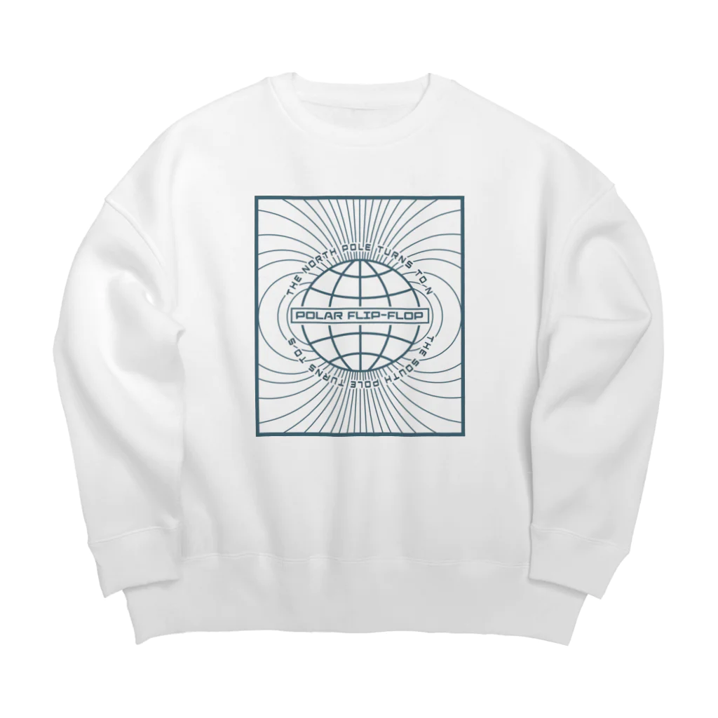 シマシマさぼてんの地磁気逆転 Big Crew Neck Sweatshirt