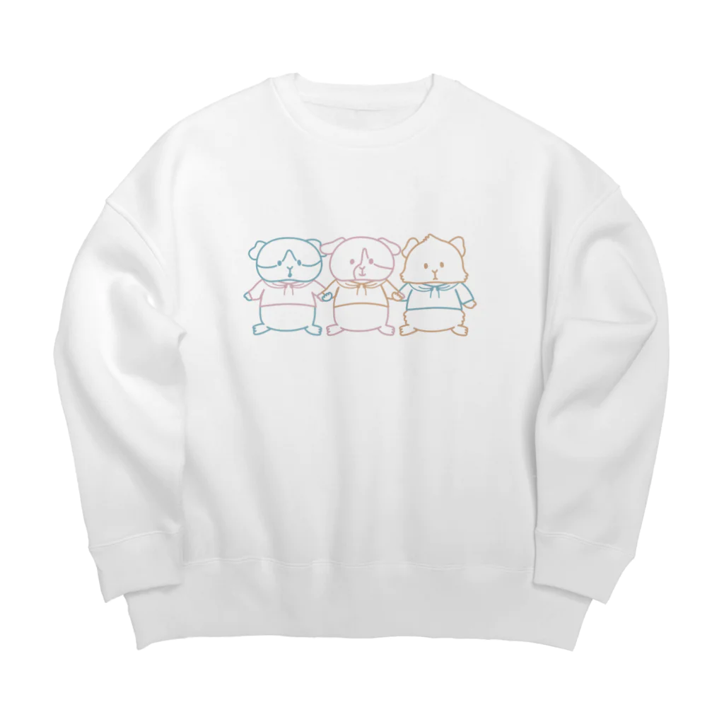 しっぽのないねずみの３ぴきのねずみ（くすみカラフル） Big Crew Neck Sweatshirt