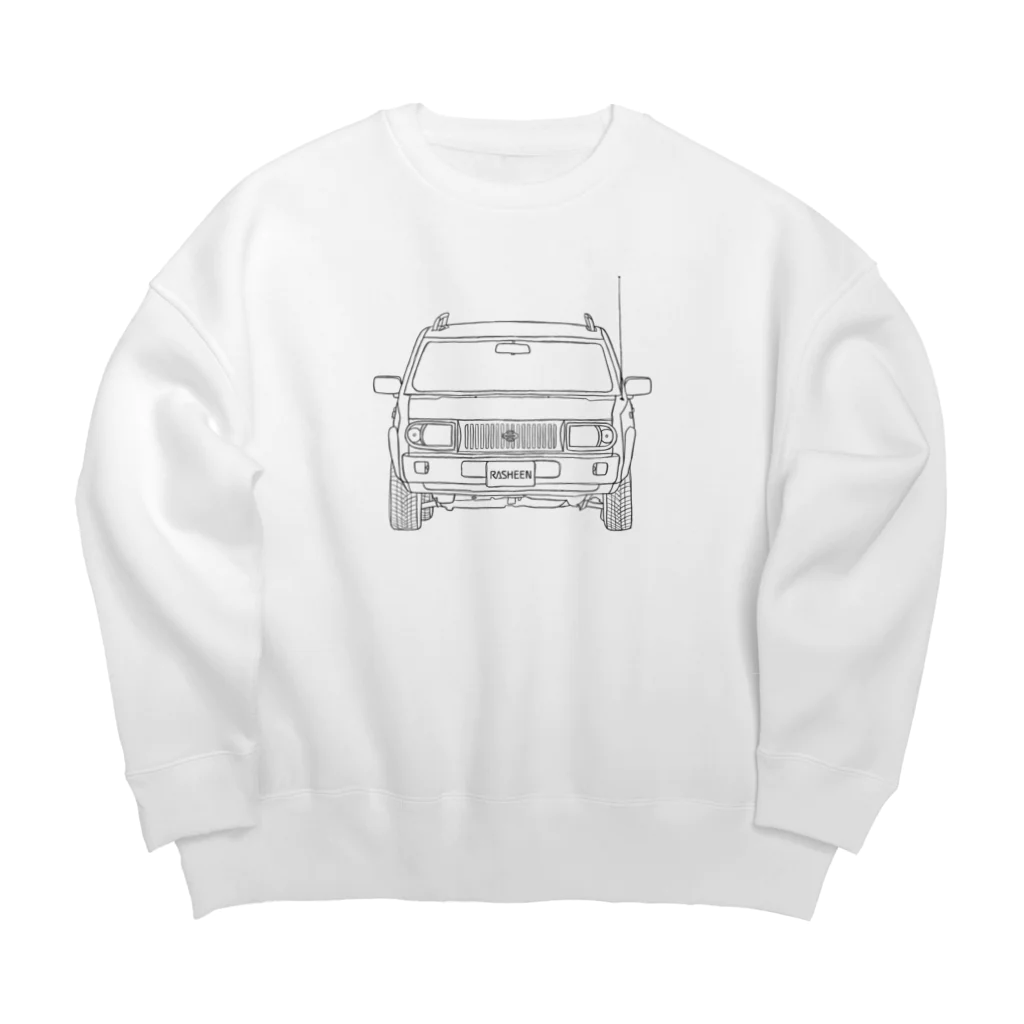 こいぬおじさんのどんどん進むラシーン Big Crew Neck Sweatshirt