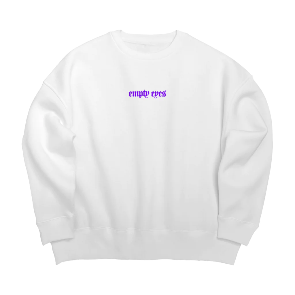 emptyeyesの中央紫ロゴ🟣 Big Crew Neck Sweatshirt