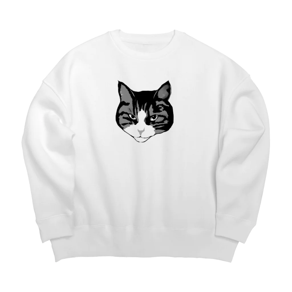 TADAJA NATSUKANUの懐いてないねこ(季夏) Big Crew Neck Sweatshirt