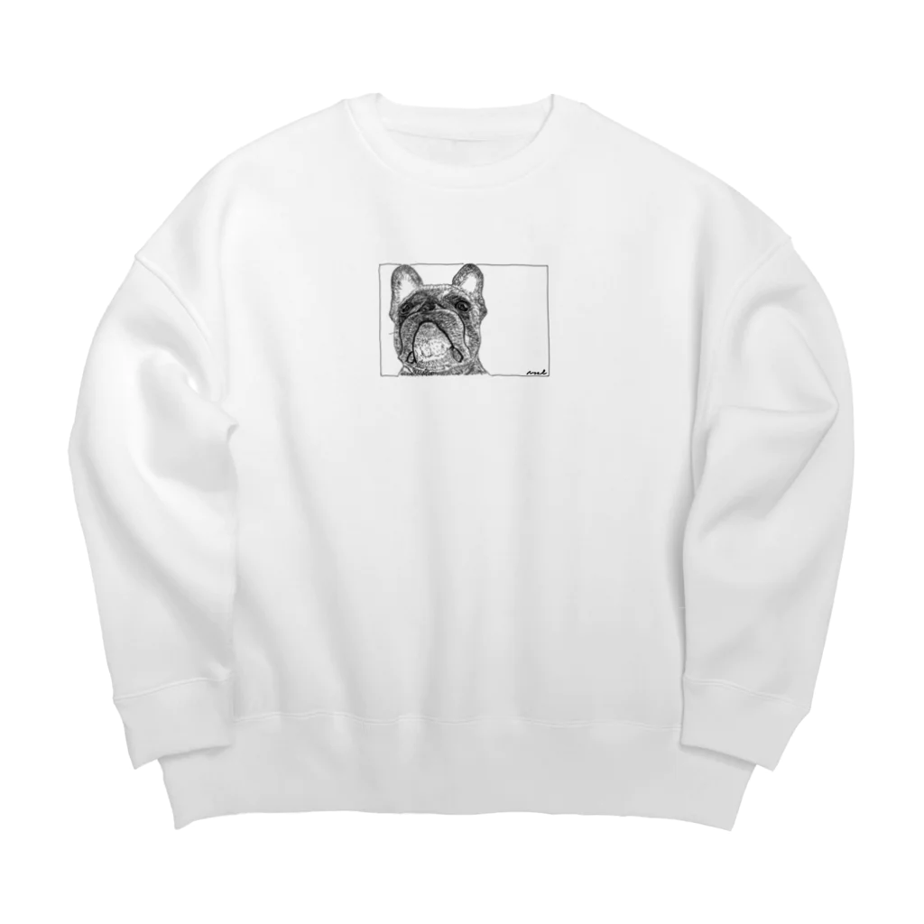 noe_to_meg (ノエとめぐ)の今日のムニュ【モノクロ】 Big Crew Neck Sweatshirt