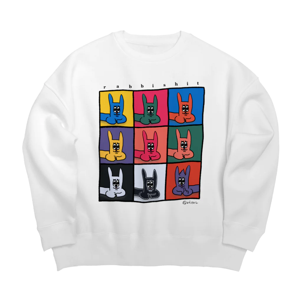 godterapのrabbishit windows w Big Crew Neck Sweatshirt