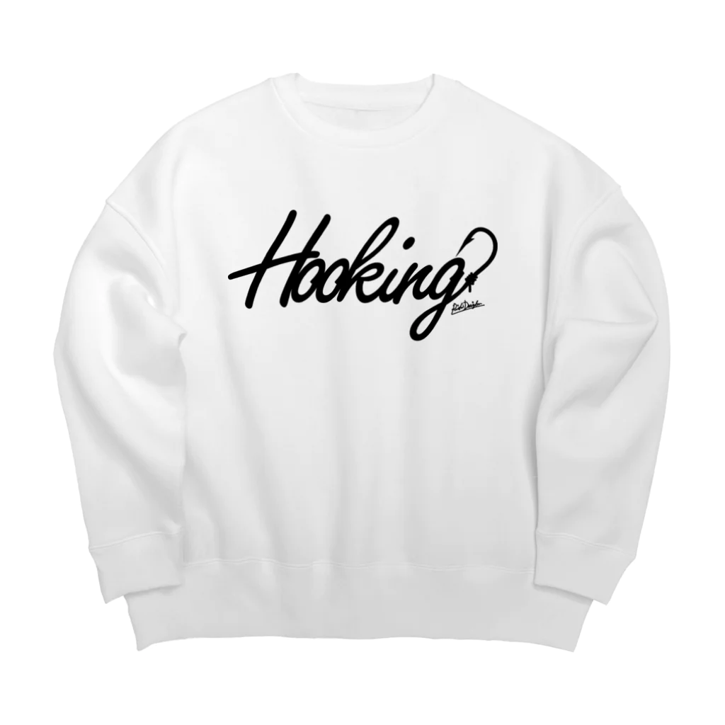 Riki Design (Okinwa Fishing style)のHooking_ロゴブラック Big Crew Neck Sweatshirt