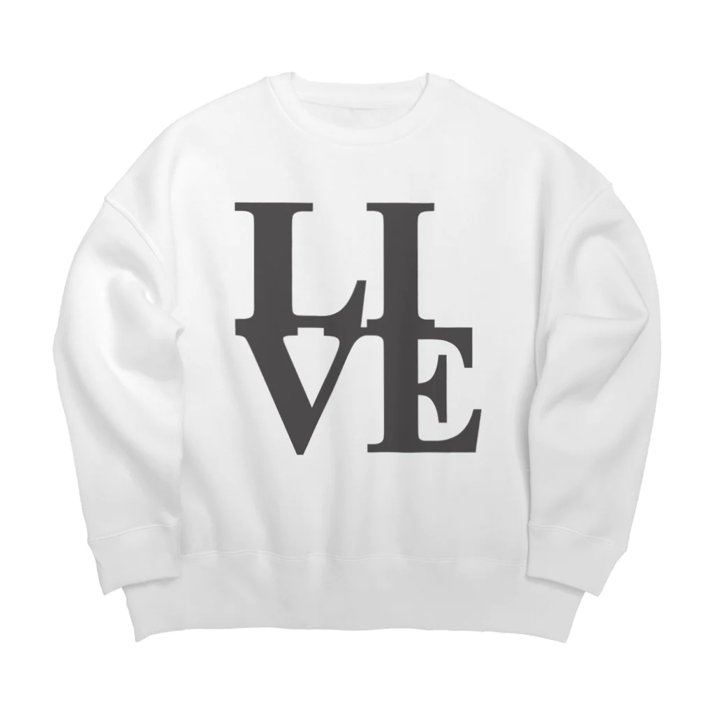 Plastic-Earthの"Live" POP-ART風 Big Crew Neck Sweatshirt