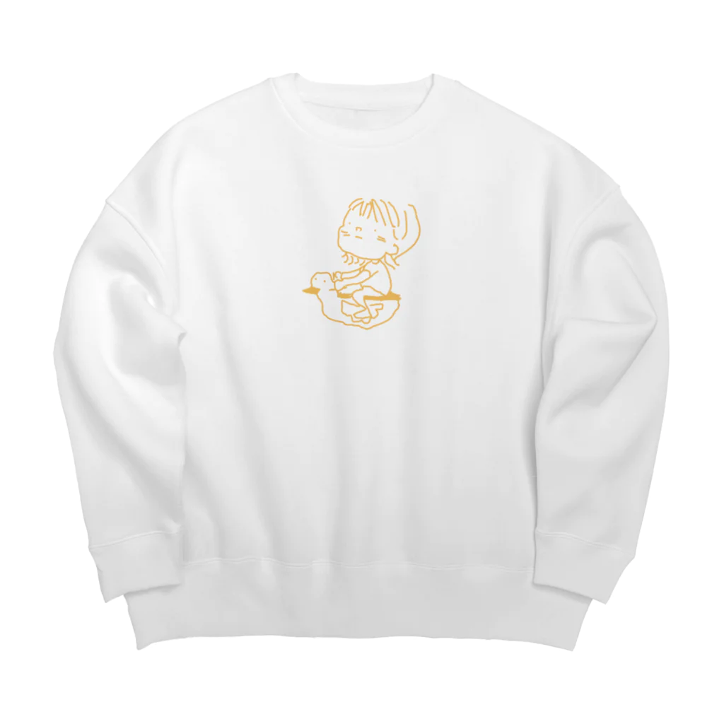 もりぐち🍃のおまると女の子 Big Crew Neck Sweatshirt