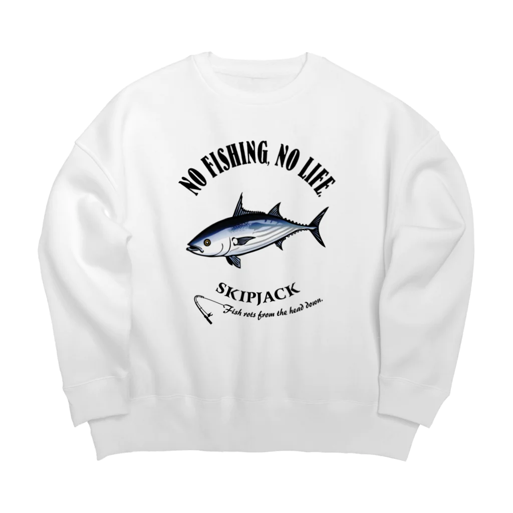 猫と釣り人のKATSUO_EB_1CW Big Crew Neck Sweatshirt