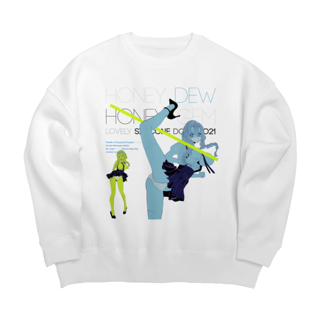 loveclonesのLovely Elastic Dummy 02 やわらかいポーズ   Big Crew Neck Sweatshirt