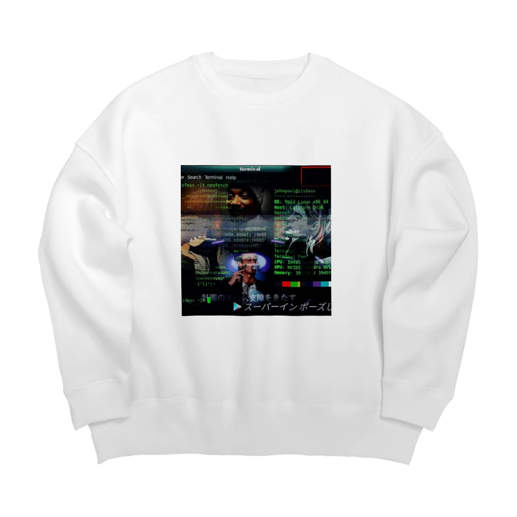 夢見少女AIのNeo zoom yaniba Big Crew Neck Sweatshirt