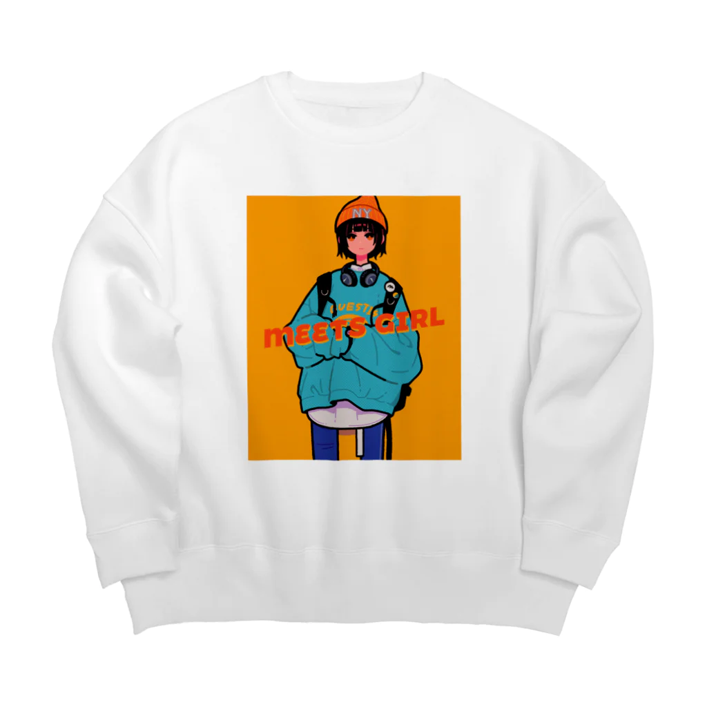 美好よしみのUniversity Big Crew Neck Sweatshirt