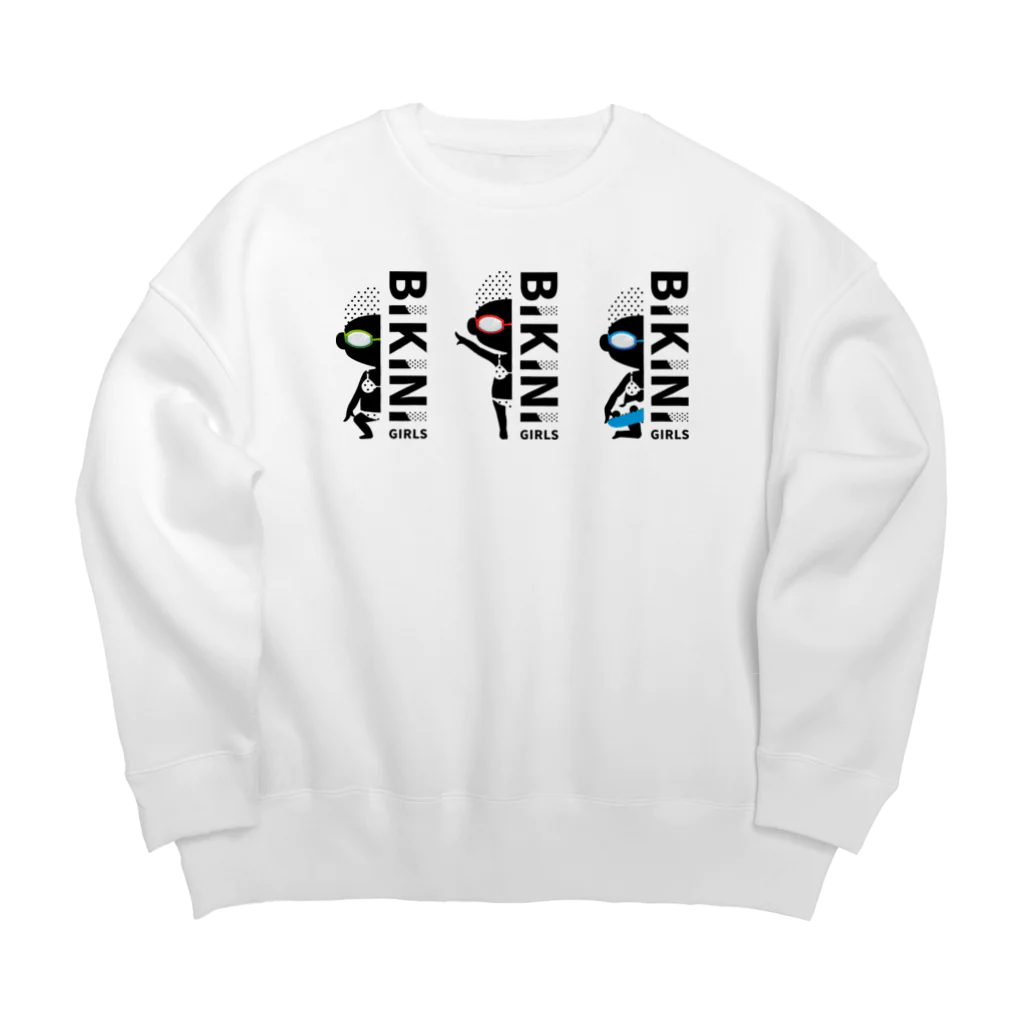 8anna storeのBIKINI GIRLS／ビキニガールズ　シルエットバージョン Big Crew Neck Sweatshirt