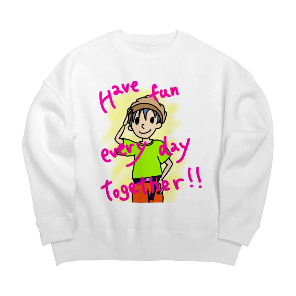 a-stilbe (アスチルベ)のHave fun every day together! Big Crew Neck Sweatshirt