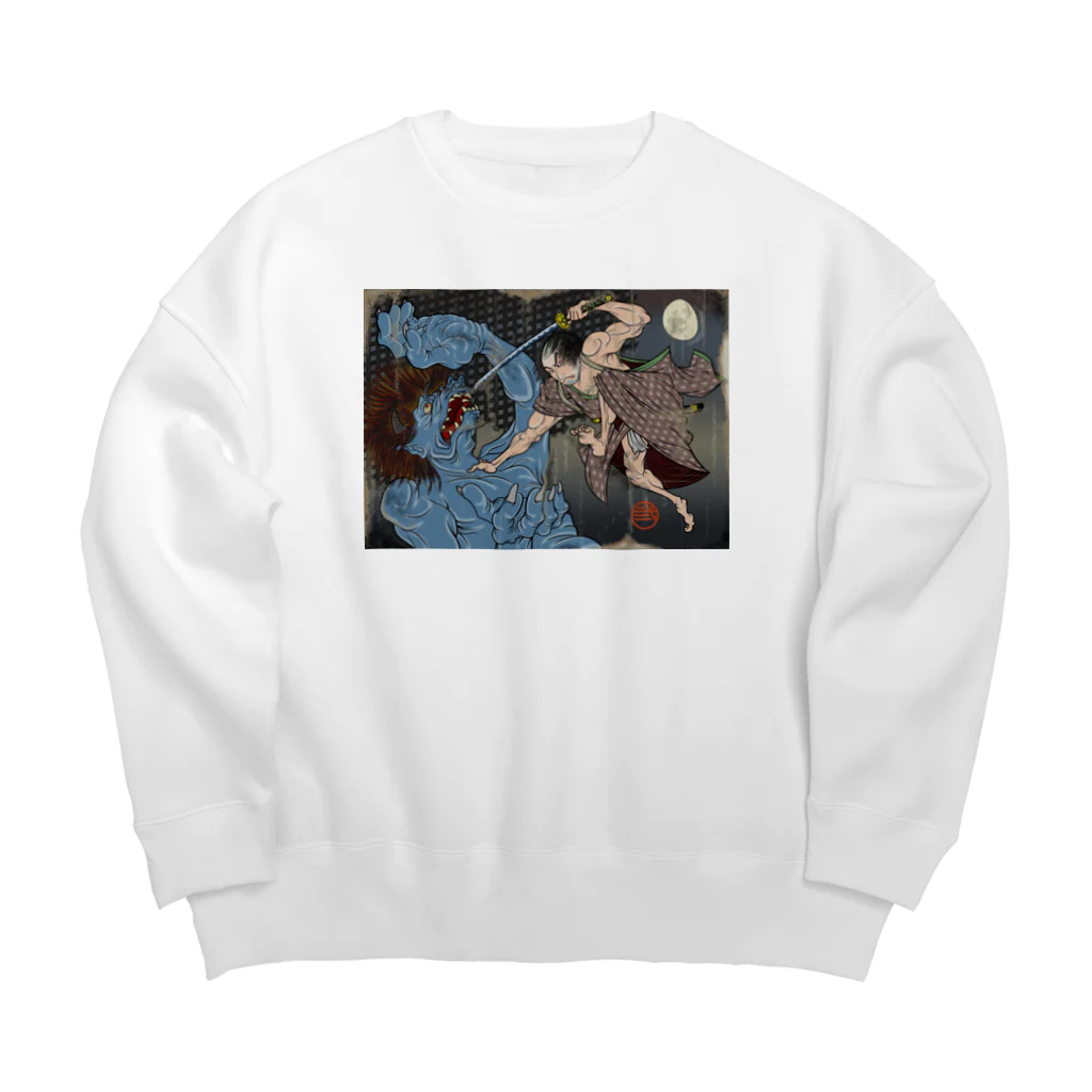 nidan-illustrationの"武者絵" 1-#1 Big Crew Neck Sweatshirt