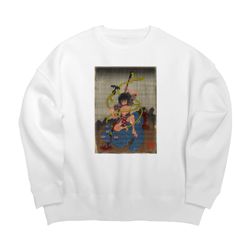 nidan-illustrationの"武者絵" 3-#1 Big Crew Neck Sweatshirt