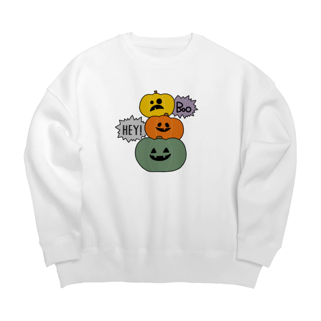 Chotsumaruのかぼちゃズ Big Crew Neck Sweatshirt