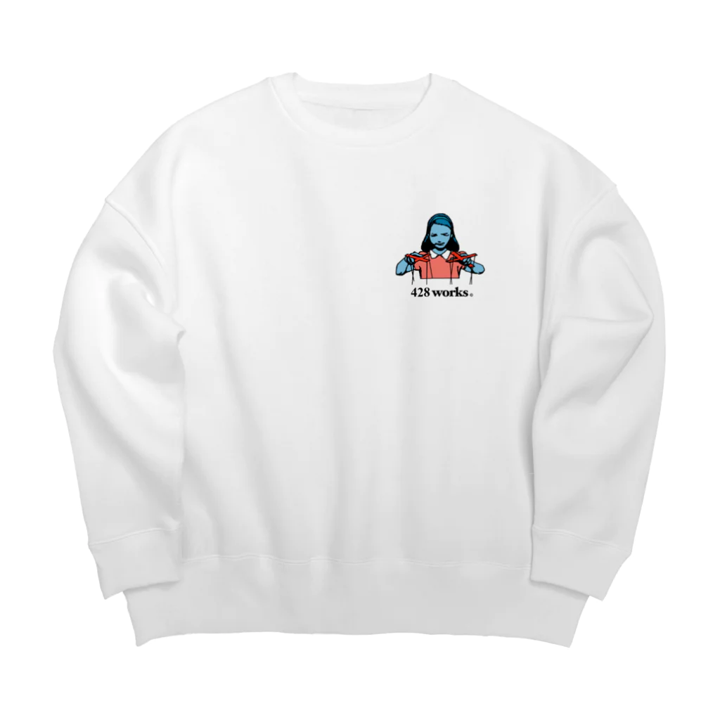 SHOP428の女ロゴT Big Crew Neck Sweatshirt