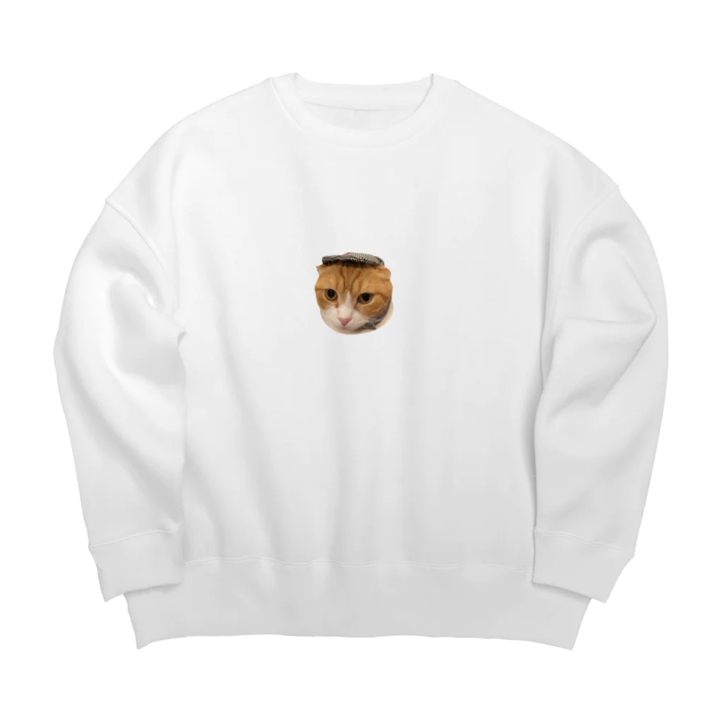 めいちゃんの甘えんぼショップのチー牛猫めいまくん。 Big Crew Neck Sweatshirt