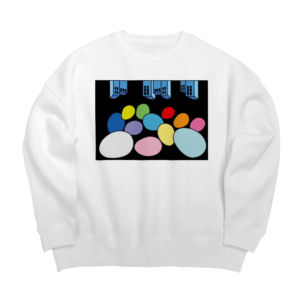 Blupiggの星の行進 Big Crew Neck Sweatshirt