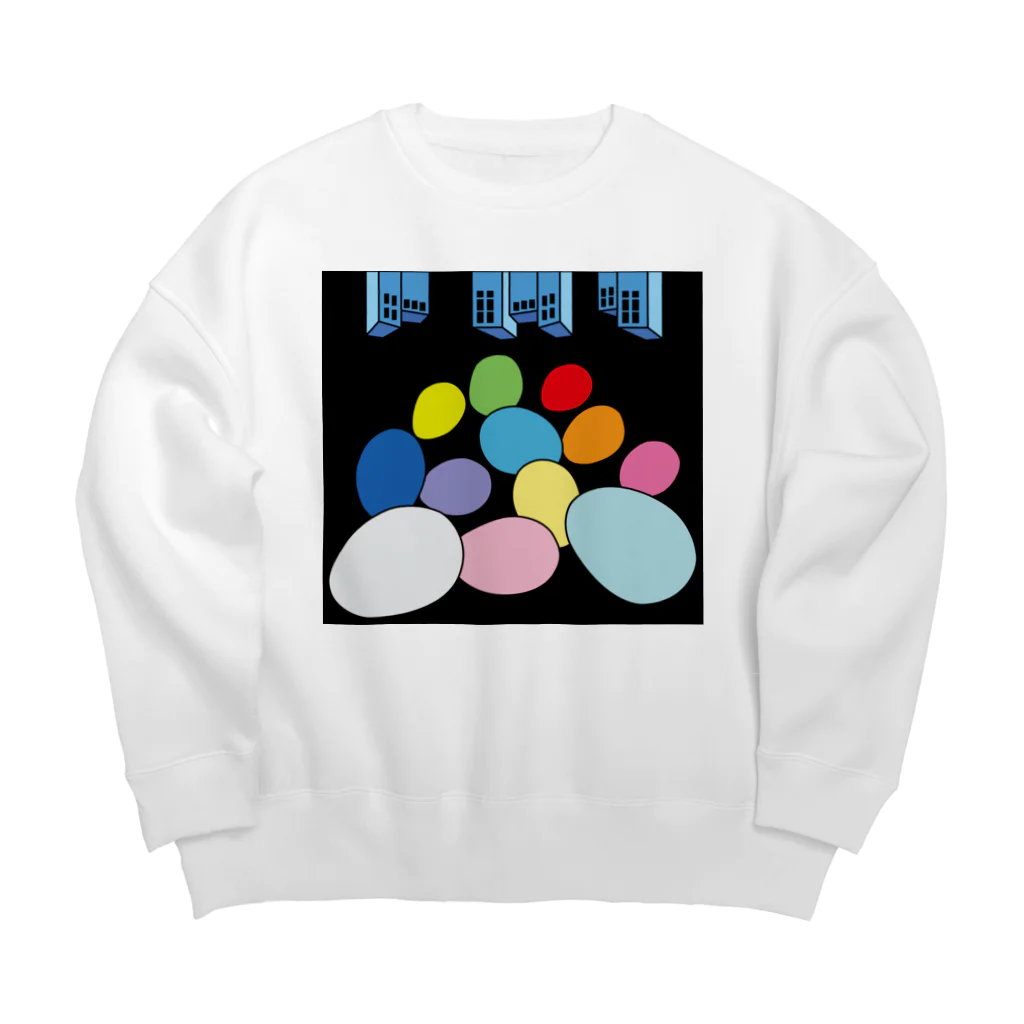 Blupiggの星の行進 Big Crew Neck Sweatshirt